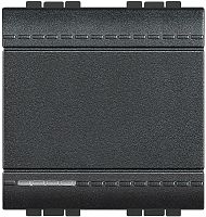 Выключатель без рамки Legrand BTicino LivingLight 2мод. 1-кл. антрацит картинка